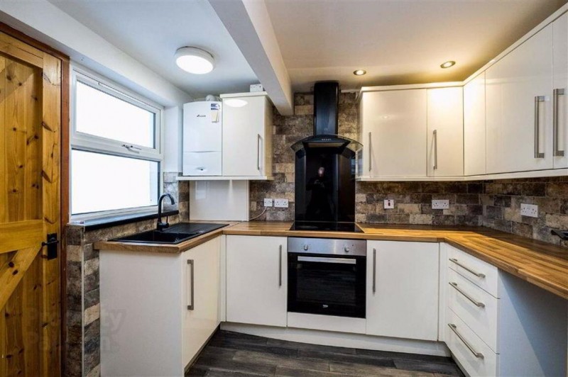 Kitchen in 27 King Street, Bangor. Refurbished town house for sale from JS Property Sales, Northern Ireland